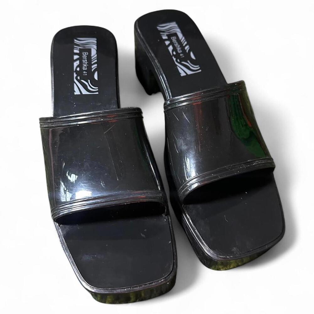 Bershka Women's Black Sandal